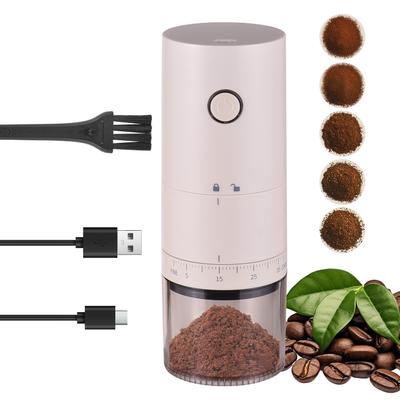 Портативная кофемолка с 38 степенями помола, индикатором, 5 лезвиями, керамическими коническими жерновами