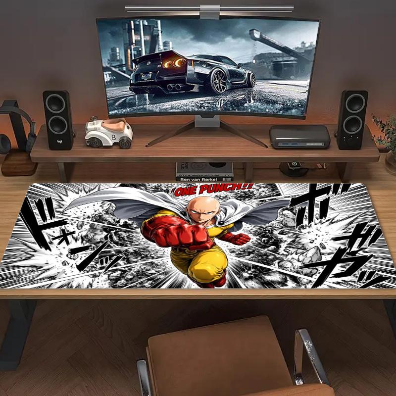 One Punch Man Mouse Pad Large Gaming Table Cushion Nonslip Laptop Tablet Big Mousepad Xxl Mat Mini Pc Playmat With Lock Edge
