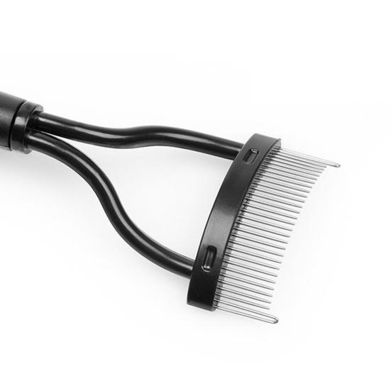 Портативный изогнутый гребень для ресниц, эргономичный, со стальными зубцами, разделитель ресниц, женский, для девочек, дорожный аппликатор для туши для ресниц