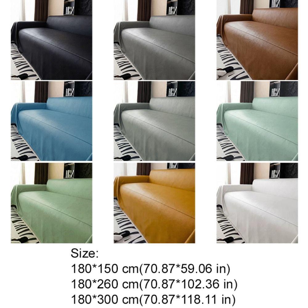 Stain-Resistant PU Leather Sofa Cover Anti-scratch Sofa Towel Durable Slipcover Living Room