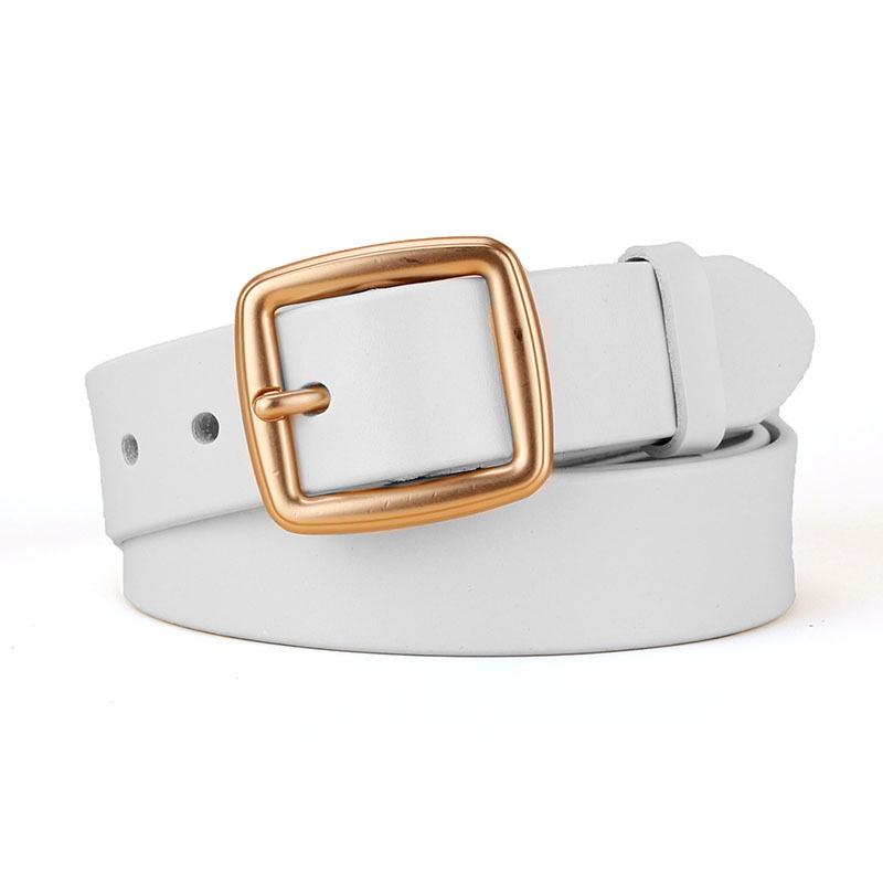 2024 Ретро Корейский Стиль Женский Ремень из Натуральной Коровьей Кожи и Денима
