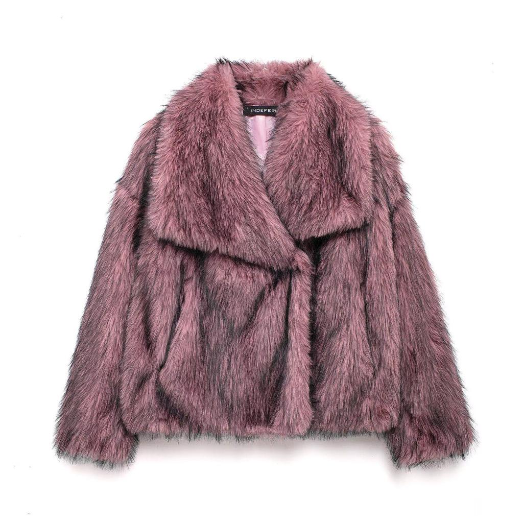 Trendy Women's Thick Lambswool Fur Winter Coat
