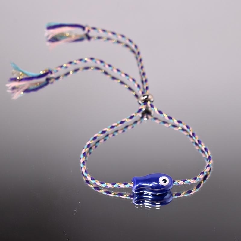 Bohemian Trendy Multicolored Pull-String Ceramic Fish Bracelet Jewelry Women For Wrist And Ankle