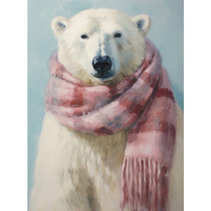 Winter Village Christmas Ornament Snowflake Posters and Prints Canvas Printing Retro Wall Art Picture for Living Room Home Decor