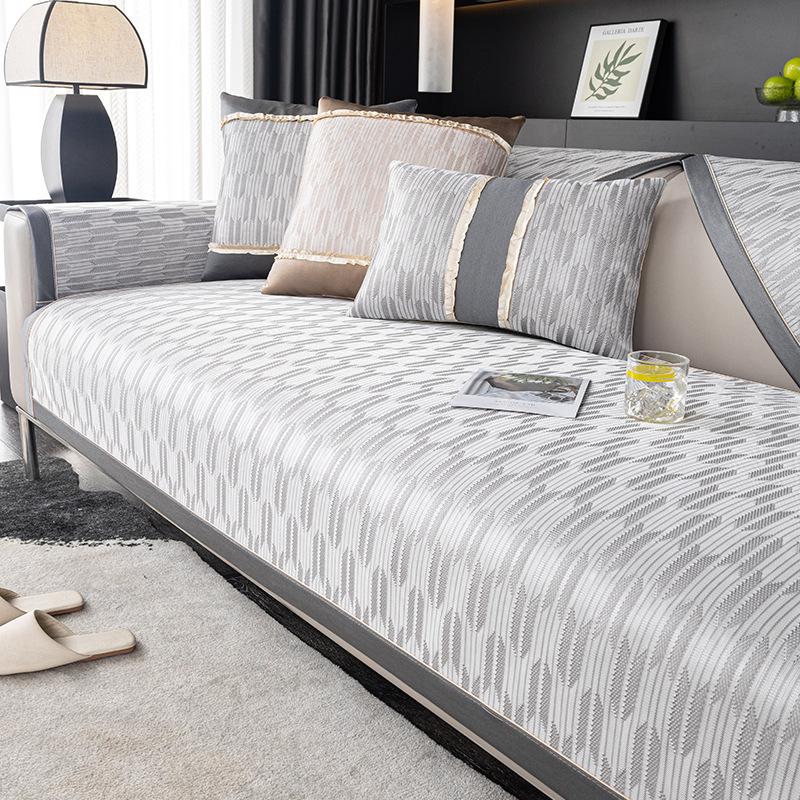Summer European-Style Ice Silk Sofa Cushion Mat, Living Room Cushion, Non-Slip Universal Model, Cold Sofa Cushion, Ice Silk Model