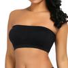 Double Women Plus Size Strapless Bra Bandeau Tube Removable Padded Top Stretchy