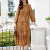 ZANZEA Women Fashion Lace Crochet Patchwork Casual Long Sleeve Dress