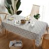 Tablecloth Cover Dining Table Fabric Exquisite Tassels Waterproof Anti -Stain Rectangular Round Wedding Birthday
