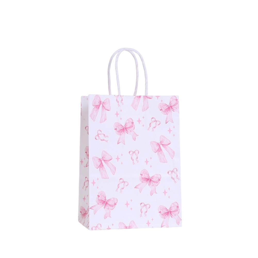 12Pcs Party Supplies Sweet Gift Packing Bag Paper Portable Present Wrap Bag Reusable Thickened Party Favor Bags Celebration