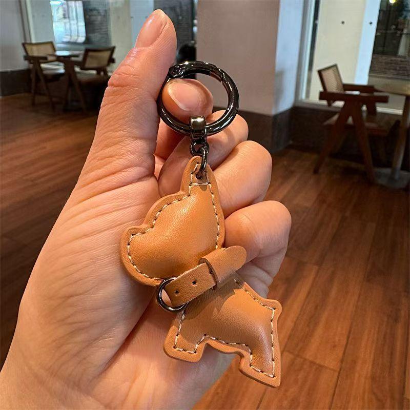 Handmade French Bulldog Keychain, Cute Dog Car Key Holder, Creative Couple Gift, Premium Bag Charm Accessory