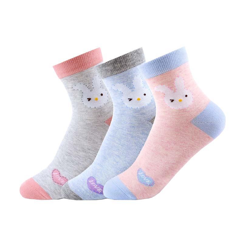 Women's Pure Cotton Mid-Calf Socks, Breathable And Comfortable, 6 Pairs, One Size Fits All