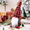 Cute Christmas Checkered Gnome Doll Red Black Christmas Rudolf Doll  New Year Festival Gifts
