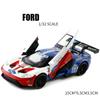 Масштаб 1/32 Ford V8 GT, литая под давлением модель автомобиля, игрушечный автомобиль с откатным механизмом, звуком и светом для детей, коллекция подарков для мальчиков и девочек