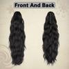 MISS WIG Synthetic Long Claw Clip In Ponytail Hairpiece Extensions Natural Wavy Hairpieces For Women Daily Use