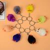 Plush Toy Keychain Colorful Faux Mink Fur Duck Pendant Keyring Funny Creative Colorful Animal Women Bag Charm