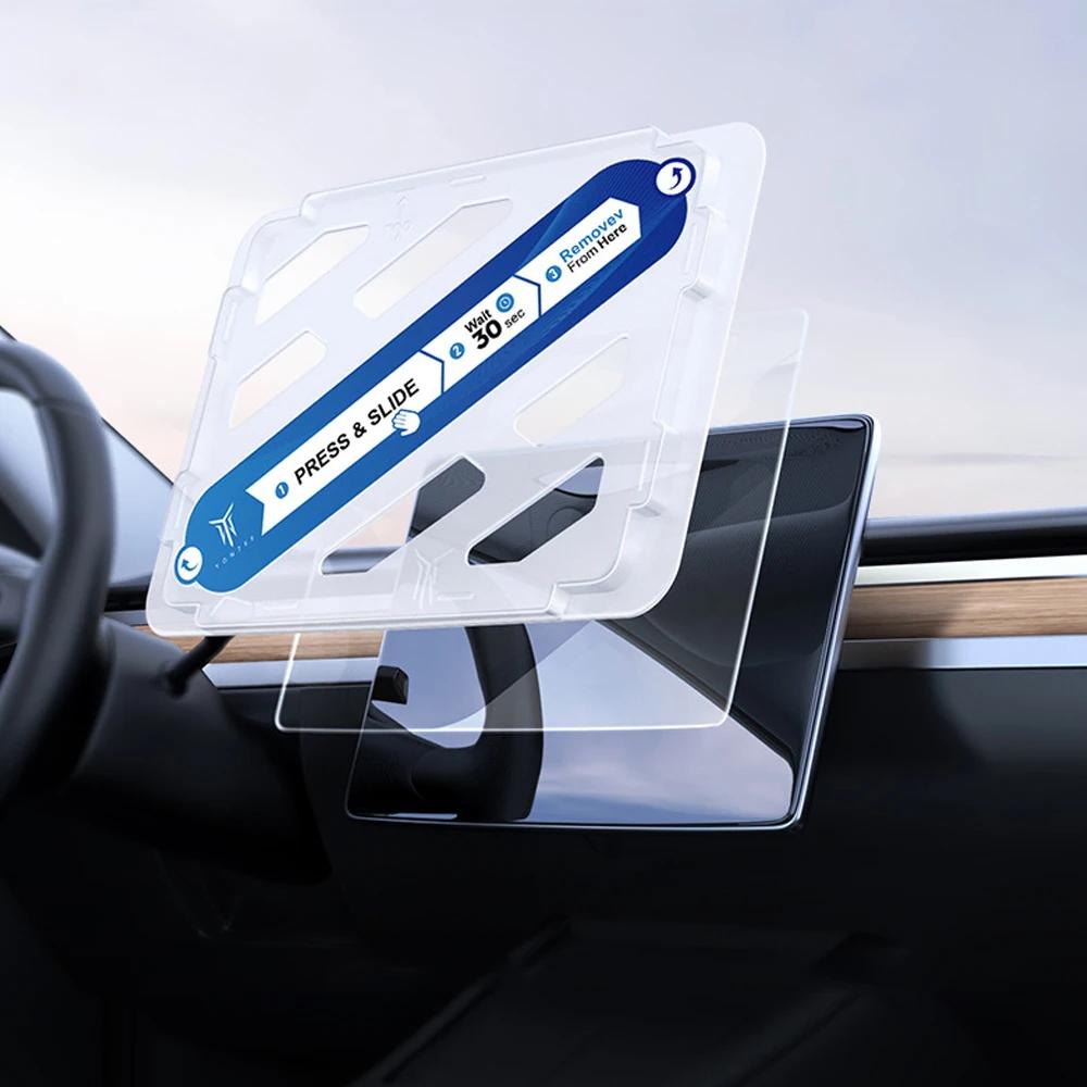 Закаленное защитное стекло для центральной консоли Tesla Model 3 Y, антибликовое покрытие HD, защитная пленка, аксессуары для защиты экрана