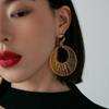 Exaggerated Retro High-end Metal Earrings, Large Earrings, Gold Light Luxury Texture Temperament Earrings.