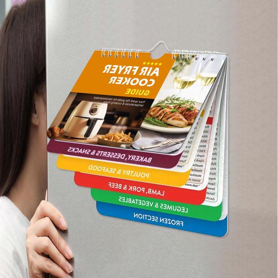 Air Fryer Magnetic Stickers Cooking Time Chart Magnet Temperature Guide Recipe Cards Convenient Kitchen Accessory