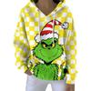 Ladies' Loose And Comfortable Drawstring V-neck Long Sleeved Christmas Printed Sweatshirt