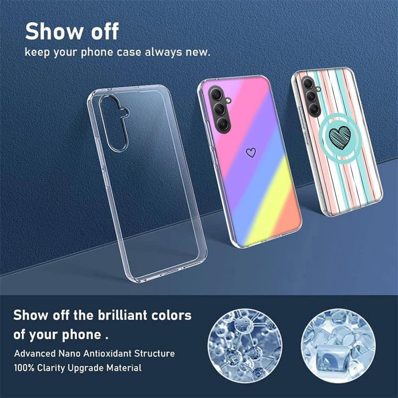 Rainbow Gradient Love Phone Case for Samsung A16 A26 A36 A56 A17 A37 A57 A07 A06 A02S A03 A04S A05S Galaxy Note 20 10 A50S A71 A