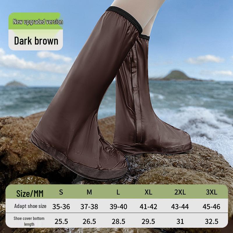 Всесезонные водонепроницаемые нескользящие бахилы из ПВХ для мужчин и женщин — утолщенные, прочные и идеально подходят для езды на велосипеде