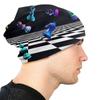 Chess Design Autumn Female Warm Beanies Double Used Casual Bonnet Hats