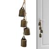 Metal Christmas Bells Vintage Jingle Bells Wall Decor Iron Wind Chimes Home Decorations for Wreath Garden Wall Outdoor Patio