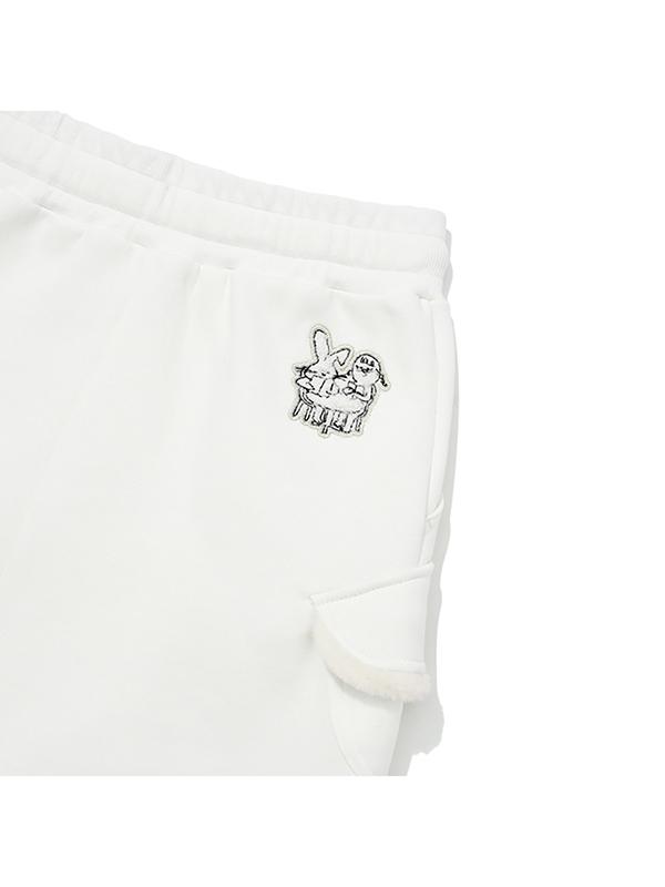 Kirsh Witty Bunny Fur Mini Skirt [Ivory]