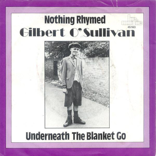 7-дюймовая пластинка GILBERT OSULLIVAN Nothing Rhymed Underneath The Bla 45163 BR Music 1985 Нидерланды Рок Б/у