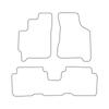 [Blm]Ki013 Black - Set Of Velour Floor Mats To Fit Kia Carens Ii 5-Seat 2002-2006 - Black Trim