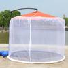 Patio Umbrella Mesh Screen Outdoor Polyester Netting Umbrella Hanging Tent with Zipper Single Door Fits for Garden