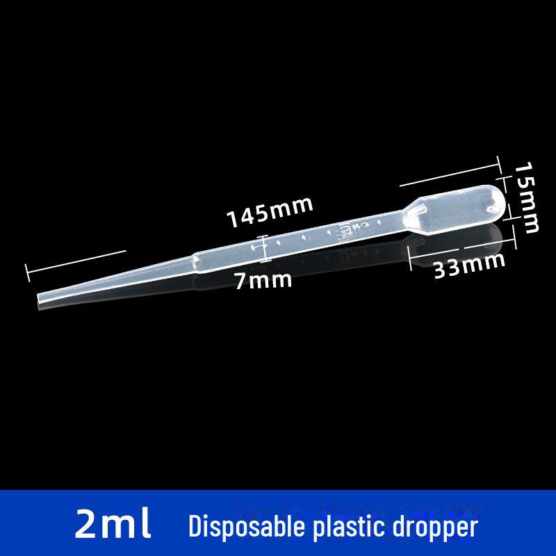100-pack Disposable Plastic Graduated Pipettes: 3ml, 2ml, 1ml, 5ml.
