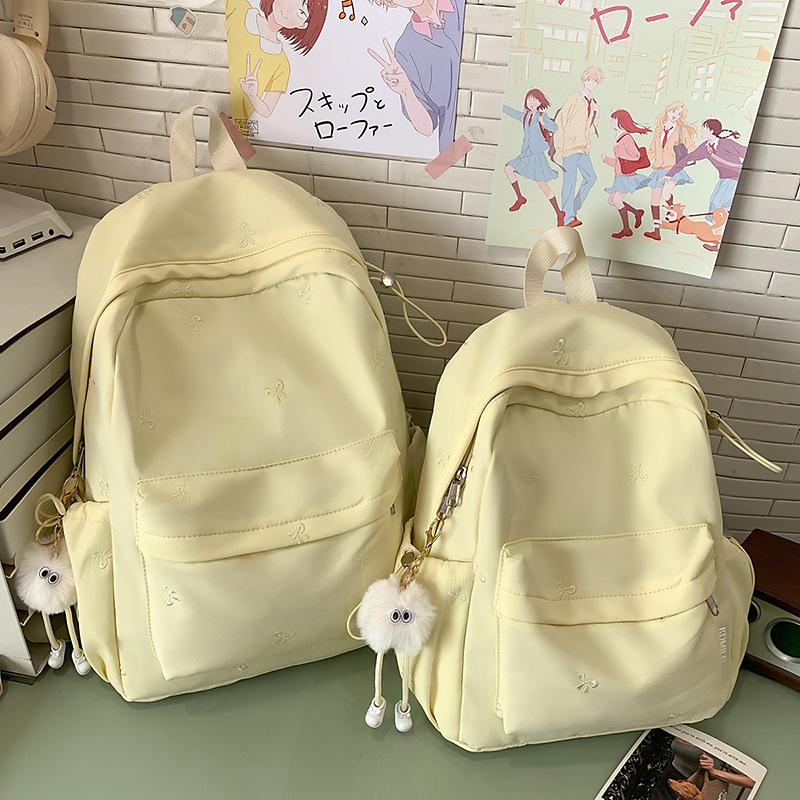 Schoolbag high-value schoolbag female college students simple and cute backpack female large-capacity schoolbag lightweight junior high school