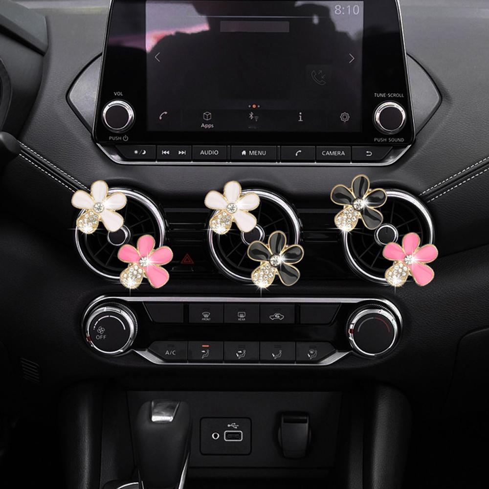 3 шт. Украшения для автомобиля Цветочный освежитель воздуха для автомобиля Зажим для вентиляционного отверстия Декор для автомобиля Аксессуары для салона автомобиля Украшения для женщин и девочек