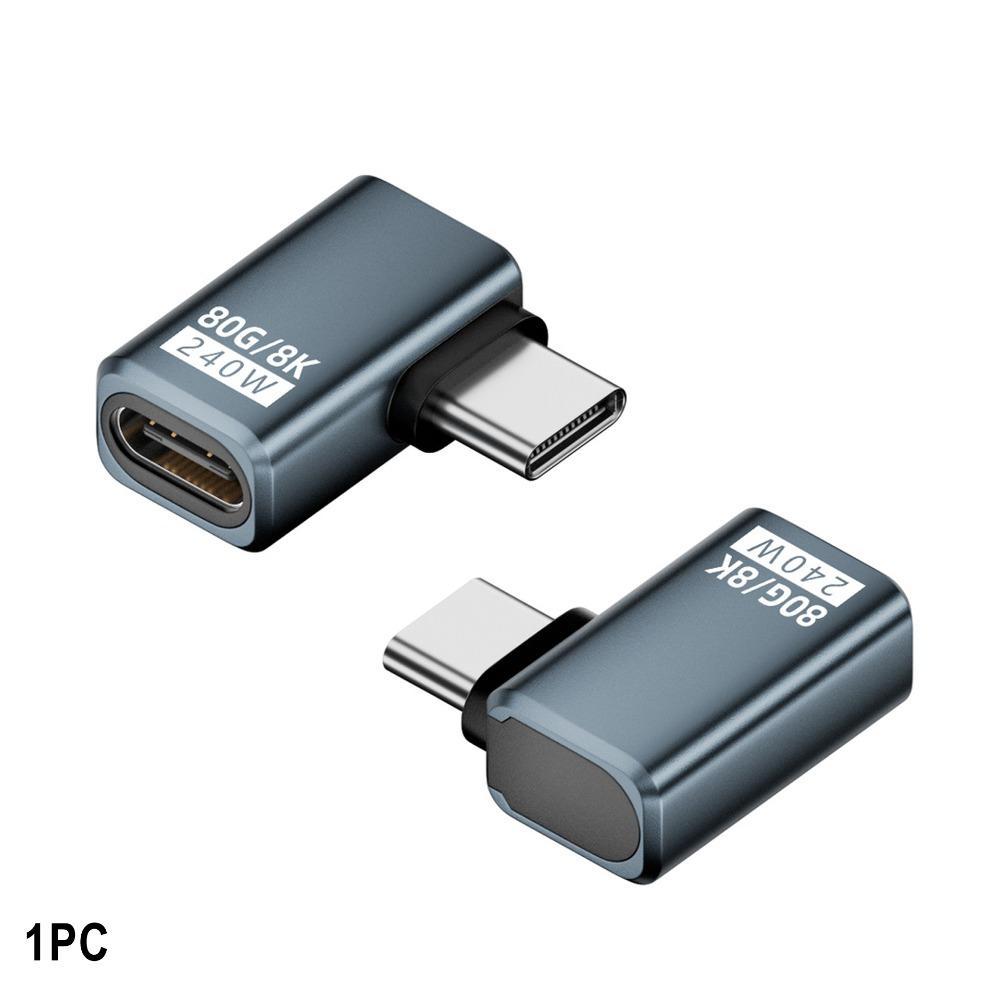 240 Вт Type-C Конвертер 80 Гбит/с 8K 60 Гц USB4 Адаптер Передача Данных Штекер на Розетку USB-C Удлинительный Разъем Мобильный Телефон