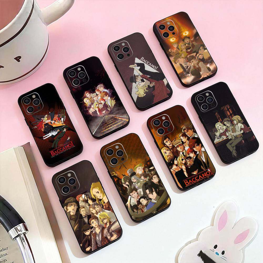 Baccano Wallpaper Phone Case For iPhone 17,16,15,14,13,12,11 Plus,Pro Max,Soft Silicone Black Cover