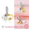 Original Charms Copper Gold Love Heart Pendant Beads Fit Bracelets Beads For Women Diy Jewelry Making Gift Fine Jewelry