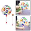 Lollipop Shape Hand Drum with Candy Drumstick Simple Percussion Musical Instruments Education Tool Easy To Operate