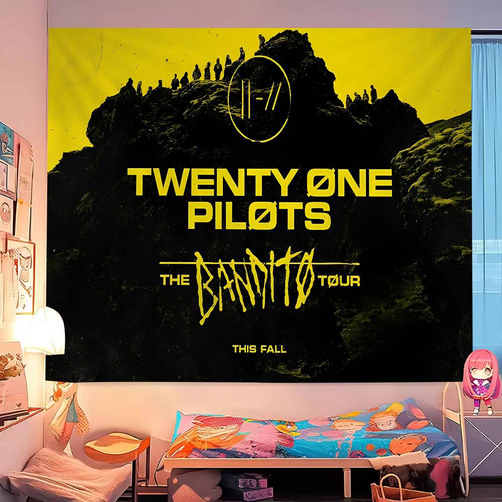 Тканевое панно с изображением группы Twenty One Pilots, аниме, Таро, Хиппи, Ковры для стен, Декор для общежития, дома