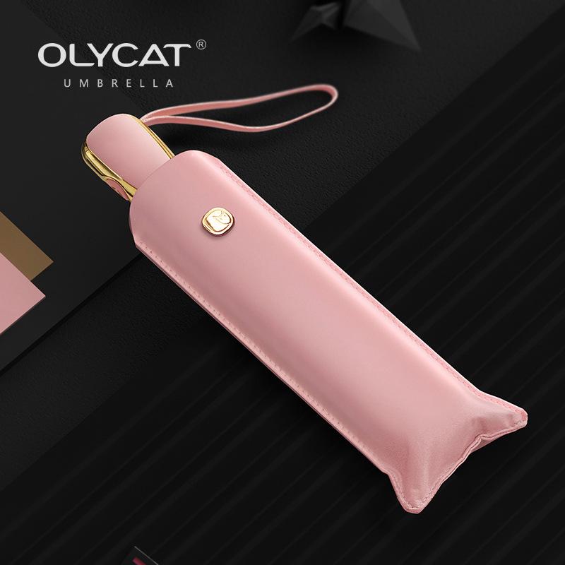 OLYCAT Ультралегкий автоматический зонт в 3 сложения - Портативная защита от УФ-лучей для солнца и дождя