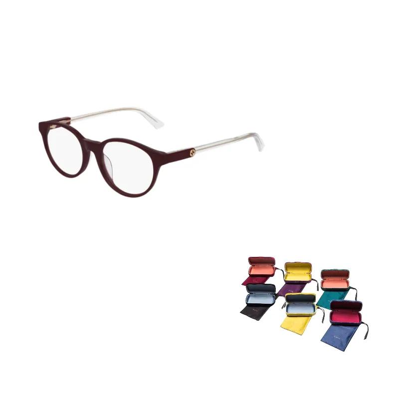 GUCCI Burgundy Oval Sunglasses Women's Red (Unisex) Prescription Glasses GG0487OA 004