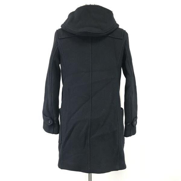 Сделано в Японии SUNAO KUWAHARA Длинное пальто-дафлкот M Мужское Черное Деталь из меха(ИСПОЛЬЗОВАЛ)