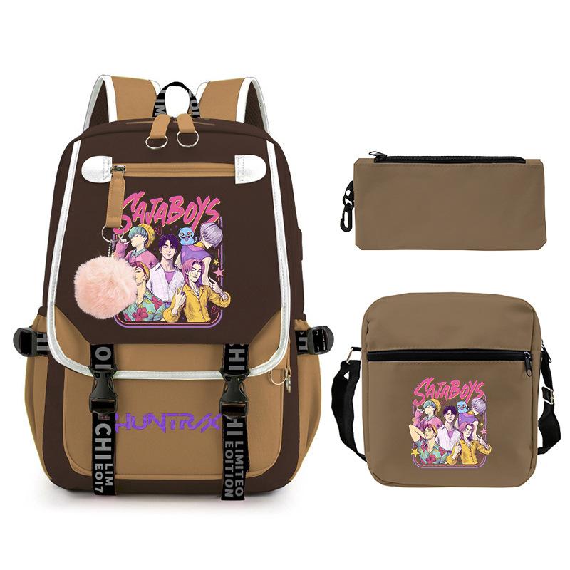 Animation Cartoon Printing High Value Fashion Shoulder Bag Casual Pencil Bag Campus Trend Student Schoolbag