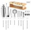 Zestaw barmański 16 elementów Shaker KLAUSBERG KB-7582 srebrny