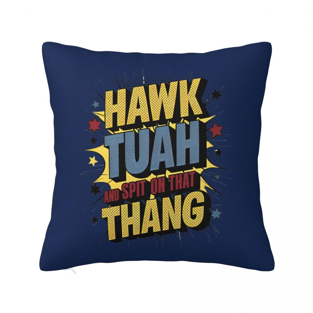 Подушка с мемом Hawk Tuah Spit On That Thang 2024, Наволочка, Забавная Наволочка-Подушка, Модный Декор на Молнии, Наволочка для Дома 45x45 см