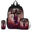 Футбольная звезда Рюкзак детский Mochila Спортивный Школьный портфель Набор из 3 шт. Рюкзак Наплечные сумки Пеналы M-Messi Портфель Детский Подарок
