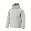 Comfortable Casual Simple Warm Hooded Zipper Mid-Length Down Jacket Men Outerwear Droplet-Gray AYMU565-6