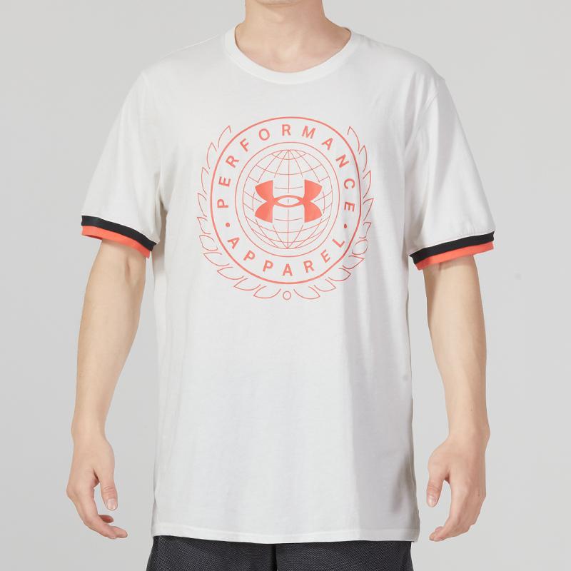 Under Armour Футболка с круглым вырезом и винтажным логотипом, мужские топы, белая 1361665-112