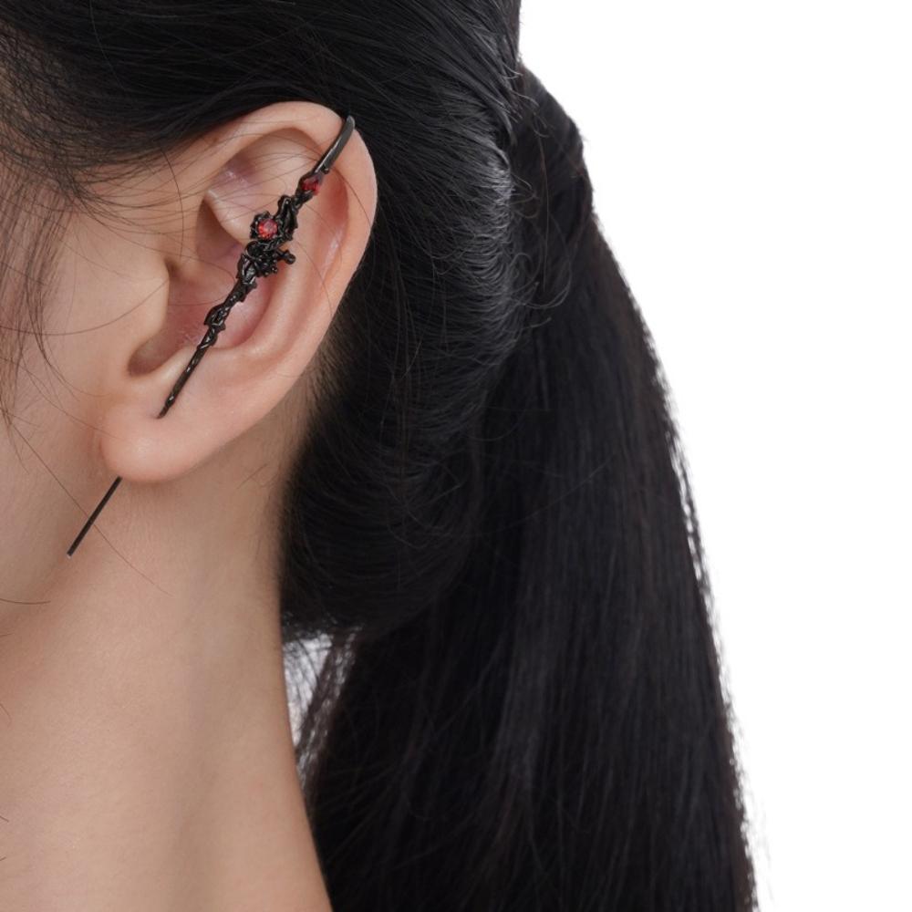 Готические Очаровательные Серьги Деликатные Лунные Крючки для Пирсинга Ворона Крест Крючки для Серег для Женщин Свадебные Ювелирные Аксессуары