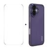 For iPhone 16 Case Matte TPU Phone Cover with Lens Film+9H Glass Protector